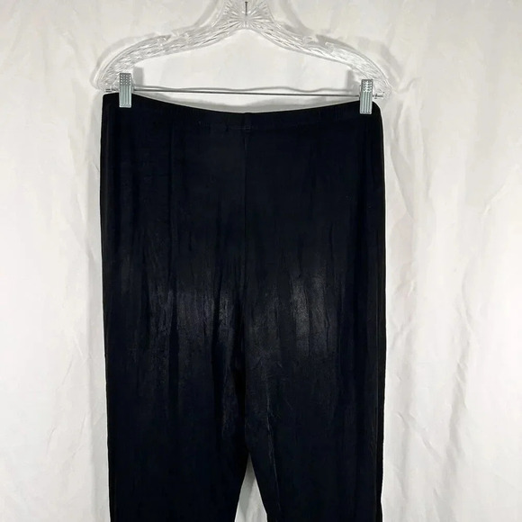 Chico's Pants Women's XL Black Pull On Soft Lightly Ribbed Stretchy - Picture 7 of 9